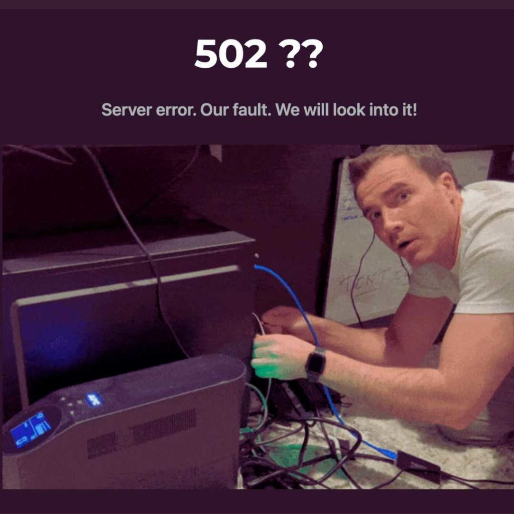 Eine digitale Error-Meldung auf einer Webseite, die den mentalen „Bluescreen“ bei Stress und zu vielen Informationen im Kopf darstellt.